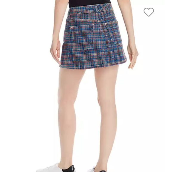 Alice + Olivia Rainbow embroidered denim skirt - Picture 3 of 7